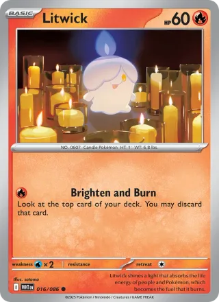 Litwick #016 · White Flare Pokémon card