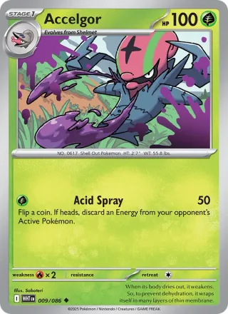 Accelgor #009 · White Flare Pokémon card