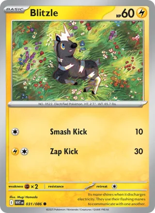 Blitzle #031 · White Flare Pokémon card