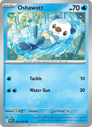Oshawott #021 · White Flare Pokémon card