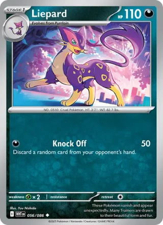 Liepard #056 · White Flare Pokémon card