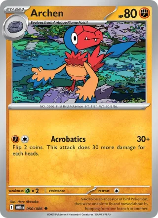 Archen #050 · White Flare Pokémon card