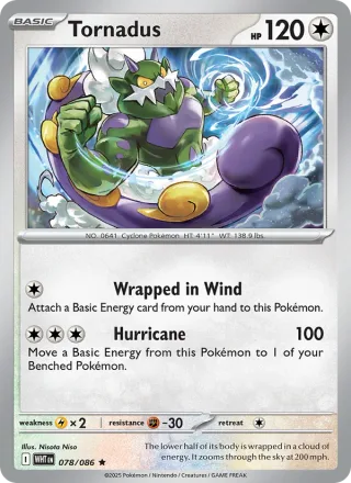 Tornadus #078 · White Flare Pokémon card