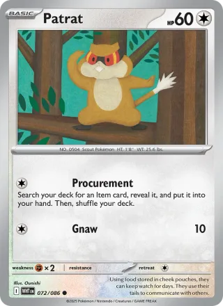 Patrat #072 · White Flare Pokémon card
