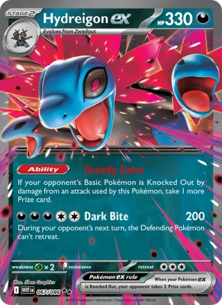 Hydreigon ex #067 · White Flare Pokémon card