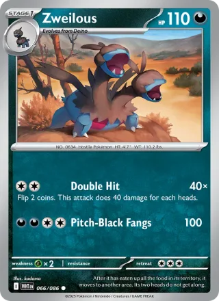 Zweilous #066 · White Flare Pokémon card