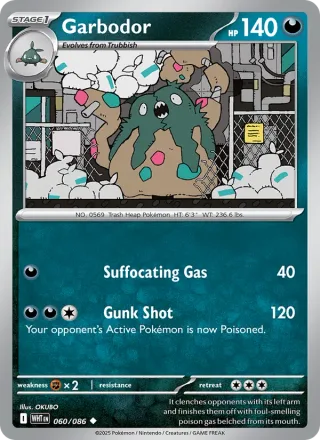 Garbodor #060 · White Flare Pokémon card