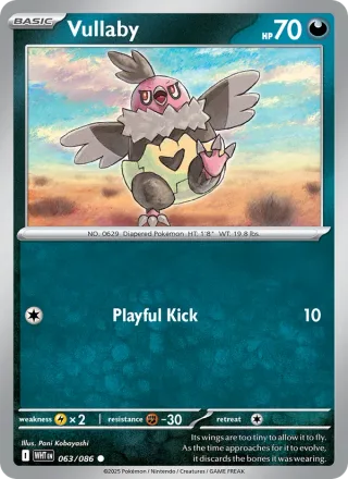 Vullaby #063 · White Flare Pokémon card