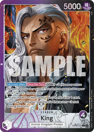 King (Parallel) #OP08-057-parallel · Two Legends One Piece card
