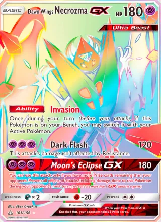 Dawn Wings Necrozma GX #161 · Ultra Prism Pokémon card