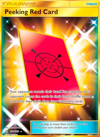 Peeking Red Card card