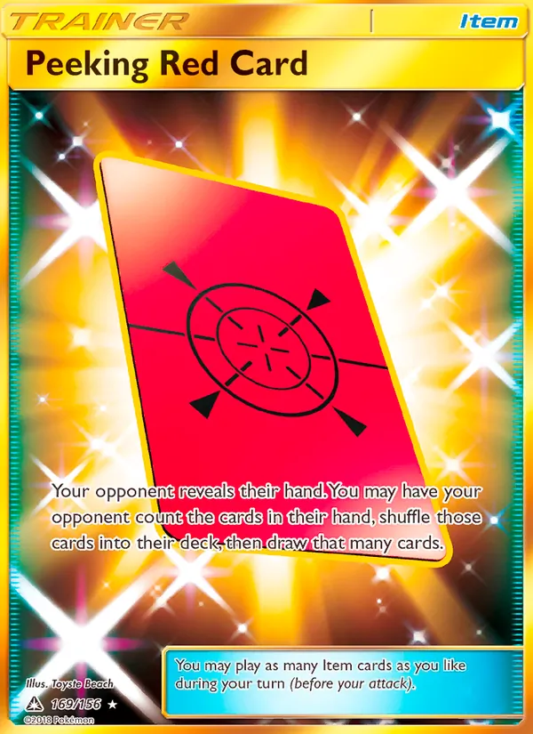 Peeking Red Card full card art