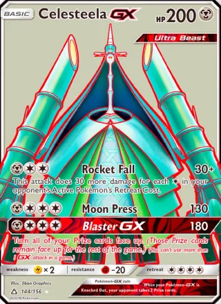 Celesteela GX #144 · Ultra Prism Pokémon card