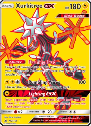 Xurkitree GX #142 · Ultra Prism Pokémon card