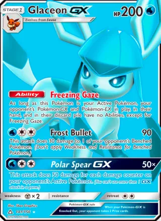 Glaceon GX #141 · Ultra Prism Pokémon card