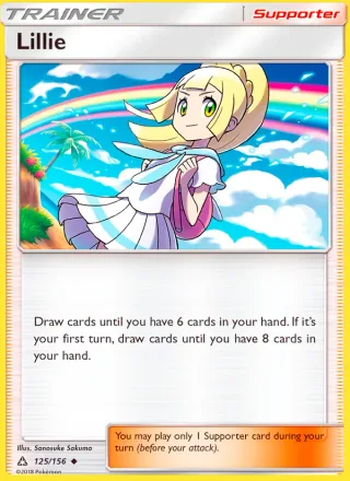 Lillie #125 · Ultra Prism Pokémon card