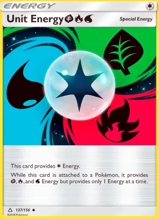 Unit Energy GrassFireWater #137 · Ultra Prism Pokémon card