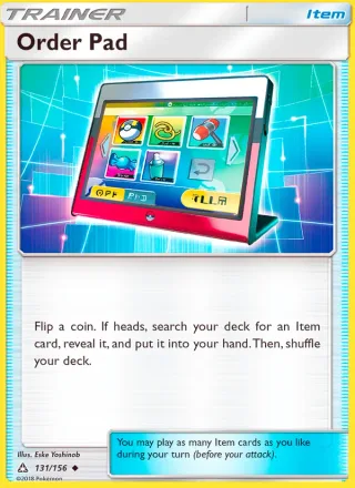 Order Pad #131 · Ultra Prism Pokémon card