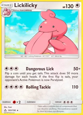 Lickilicky #103 · Ultra Prism Pokémon card