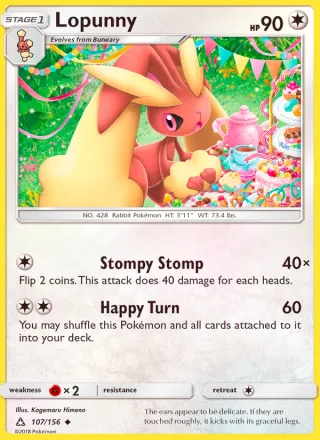 Lopunny #107 · Ultra Prism Pokémon card