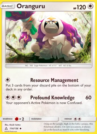 Oranguru #114 · Ultra Prism Pokémon card
