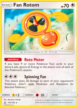 Fan Rotom #110 · Ultra Prism Pokémon card