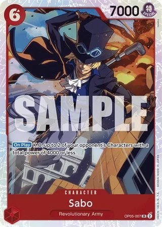 Sabo (Reprint) #OP05-007-reprint · Premium Booster -The Best- One Piece card