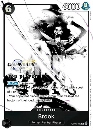 Brook (Championship 2024 Top Player Pack Vol. 2) #OP06-092-championship-2024-top-player-pack-vol-2 · One Piece Promotion Cards One Piece card