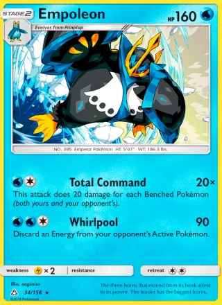 Empoleon #34 · Ultra Prism Pokémon card