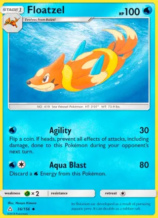 Floatzel #36 · Ultra Prism Pokémon card
