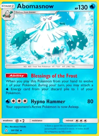 Abomasnow #38 · Ultra Prism Pokémon card