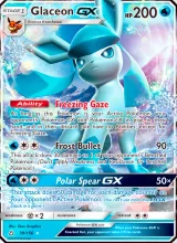 Glaceon GX · Ultra Prism Pokémon card