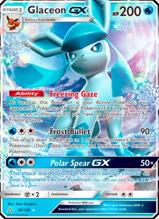 Glaceon GX #39 · Ultra Prism Pokémon card