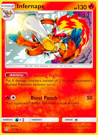 Infernape #23 · Ultra Prism Pokémon card