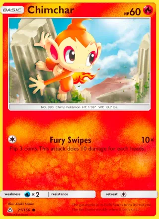 Chimchar #21 · Ultra Prism Pokémon card