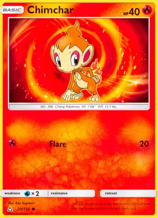 Chimchar #20 · Ultra Prism Pokémon card