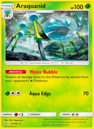 Araquanid #17 · Ultra Prism Pokémon card