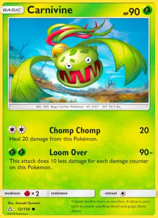 Carnivine #12 · Ultra Prism Pokémon card