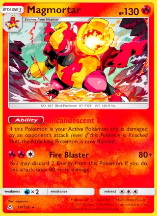 Magmortar #19 · Ultra Prism Pokémon card
