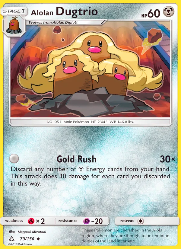 Alolan Dugtrio full card art