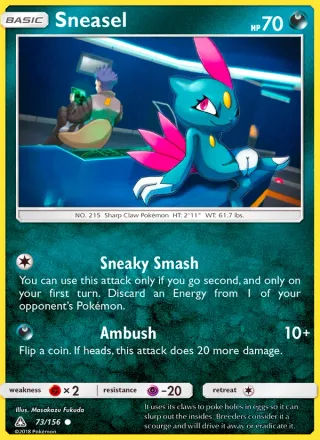 Sneasel #73 · Ultra Prism Pokémon card