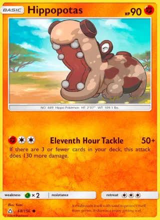 Hippopotas #68 · Ultra Prism Pokémon card