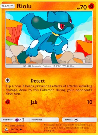 Riolu #66 · Ultra Prism Pokémon card