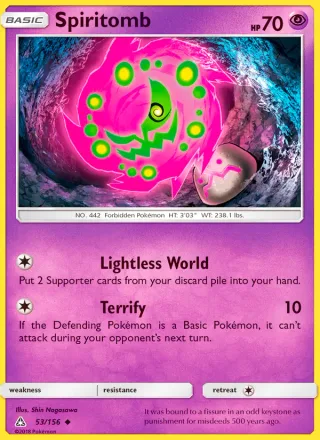 Spiritomb #53 · Ultra Prism Pokémon card
