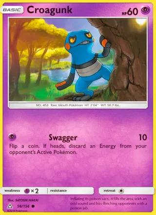 Croagunk #56 · Ultra Prism Pokémon card