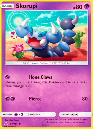 Skorupi #54 · Ultra Prism Pokémon card