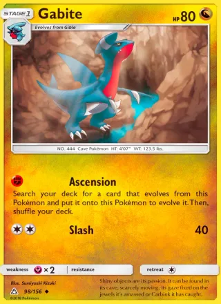 Gabite #98 · Ultra Prism Pokémon card