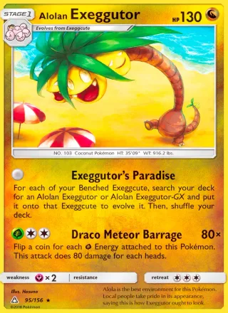 Alolan Exeggutor #95 · Ultra Prism Pokémon card
