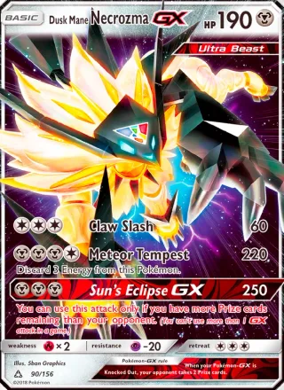 Dusk Mane Necrozma GX #90 · Ultra Prism Pokémon card
