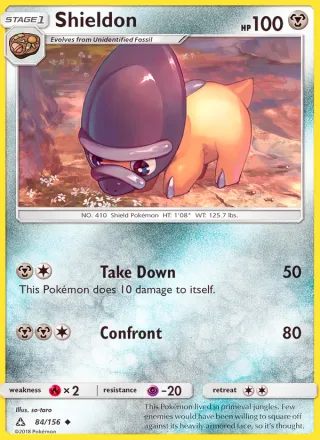 Shieldon #84 · Ultra Prism Pokémon card